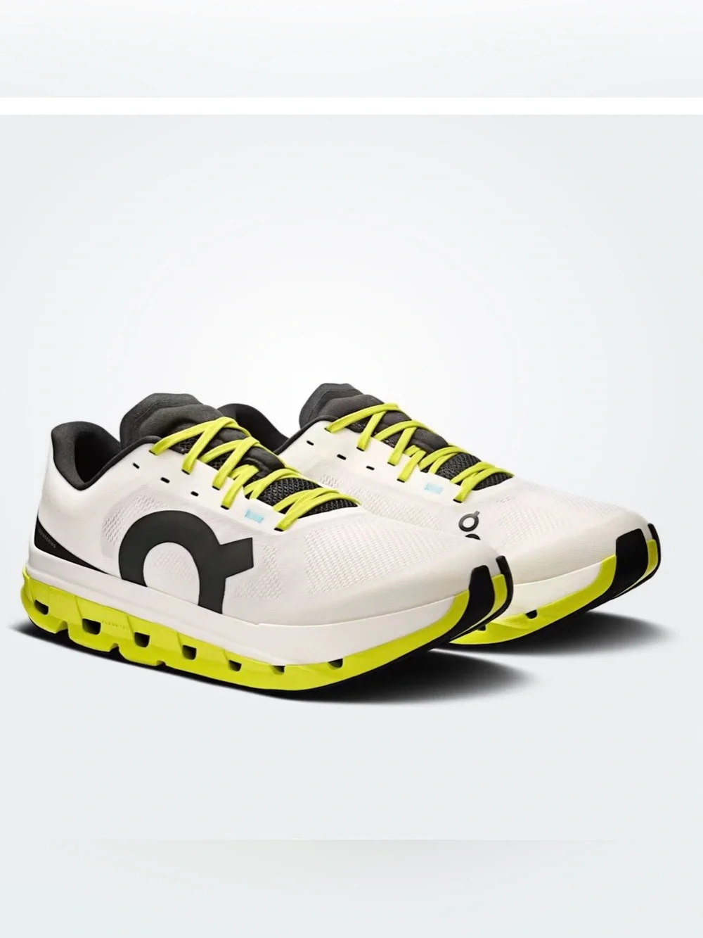 On Running White |Lime Cloudflow 5 Men  Athletic Running Shoes size 12.5 gently